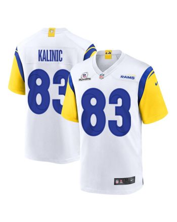 Nikola Kalinic 83 Los Angeles Rams 2023 Playoffs Patch Game Men Jersey - White