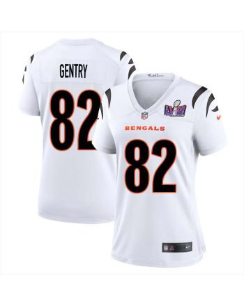 Zach Gentry 82 Cincinnati Bengals Super Bowl LVIII Women Away Limited Jersey - White