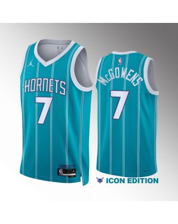 Bryce McGowens 7 Charlotte Hornets Teal Men Jersey 2022-23 Icon Edition Swingman