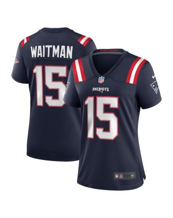 Corliss Waitman 15 New England Patriots Game Women Jersey - Navy