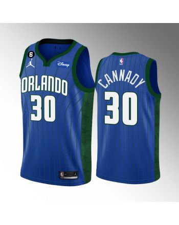 Orlando Magic 2022-23 Devin Cannady 30 Statement Edition Blue Jersey Swingman