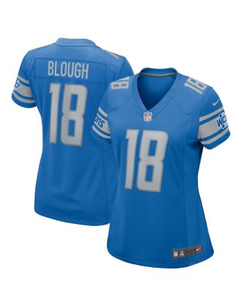 David Blough 18 Detroit Lions Women Team Game Jersey - Blue