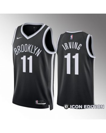 Brooklyn Nets Icon Edition Kyrie Irving 11 Black Jersey 2022-23 Swingman