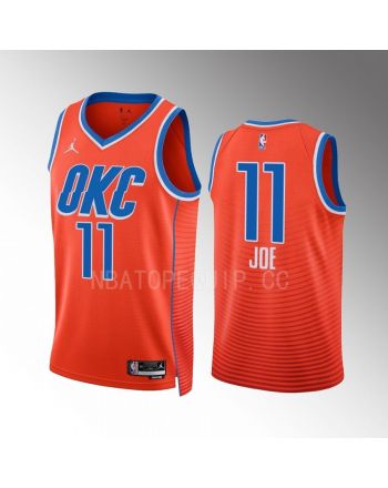 Isaiah Joe 11 Oklahoma City Thunder Orange Men Jersey 2022-23 Statement Edition Swingman