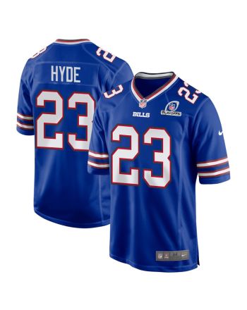 Micah Hyde 23 Buffalo Bills 2023 Playoffs Patch Game Men Jersey - Royal