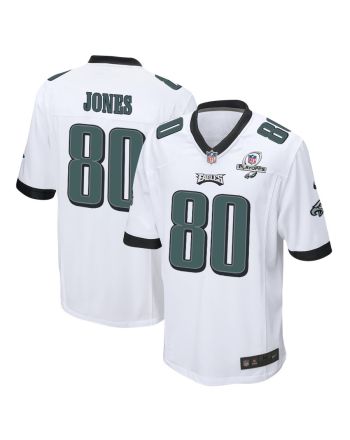 Julio Jones 80 Philadelphia Eagles 2023 Playoffs Patch Game Men Jersey - White