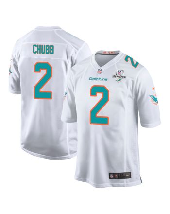 Bradley Chubb 2 Miami Dolphins 2023 Playoffs Patch Game Men Jersey - White