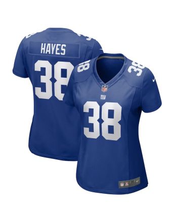 Kaleb Hayes 38 New York Giants Women Game Jersey - Royal