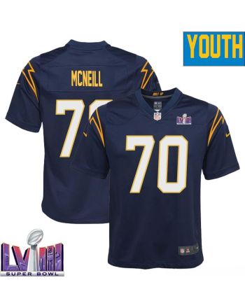 Marcus McNeill 70 Los Angeles Chargers Super Bowl LVIII YOUTH Alternate Game Jersey - Navy