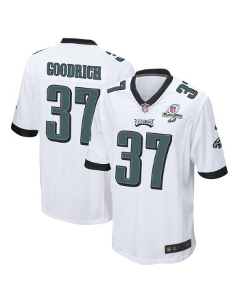 Mario Goodrich 37 Philadelphia Eagles 2023 Playoffs Patch Game Men Jersey - White