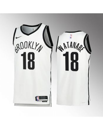 Yuta Watanabe 18 2022-23 Brooklyn Nets White Association Edition Jersey Swingman