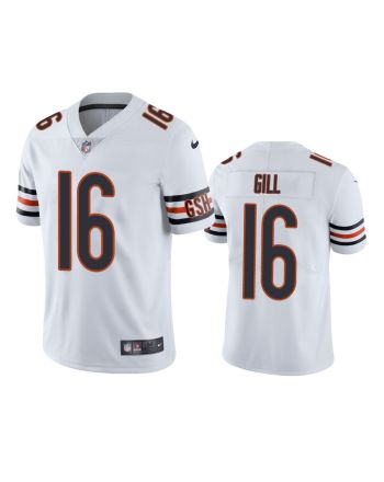 Chicago Bears Trenton Gill 16 White Vapor Limited Jersey