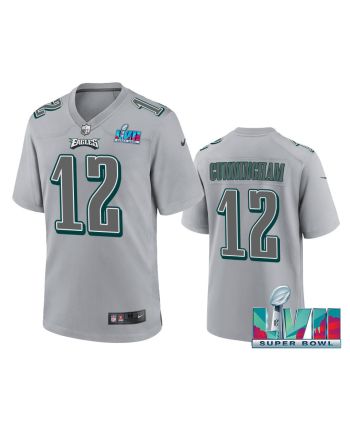 Randall Cunningham 12 Philadelphia Eagles Super Bowl LVII Patch Atmosphere Fashion Game Jersey - Gray