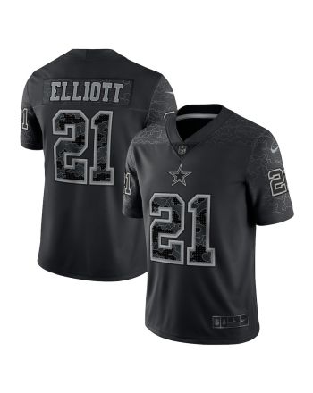 Ezekiel Elliott 21 Dallas Cowboys RFLCTV Limited Jersey - Black