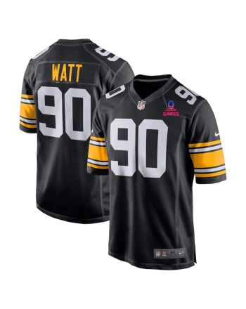 T.J. Watt 90 Pittsburgh Steelers 2024 Pro Bowl Patch Alternate Game Men Jersey - Black