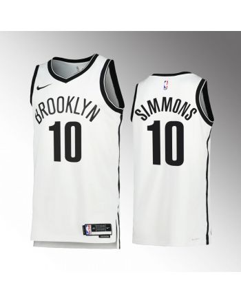 Ben Simmons 10 2022-23 Brooklyn Nets White Association Edition Jersey Swingman