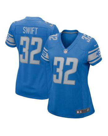 D'Andre Swift 32 Detroit Lions Women Team Game Jersey - Blue