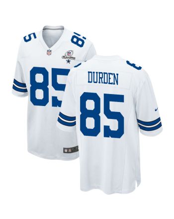 David Durden 85 Dallas Cowboys 2023 Playoffs Patch Game Men Jersey - White