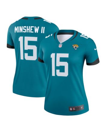 Gardner Minshew II 15 Jacksonville Jaguars Women's Game Jersey - Teal