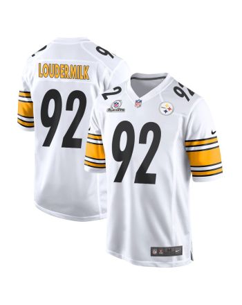 Isaiahh Loudermilk 92 Pittsburgh Steelers 2023 Playoffs Patch Game Men Jersey - White