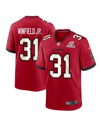 Antoine Winfield Jr. 31 Tampa Bay Buccaneers 2024 Divisional Patch Game Men Jersey - Red