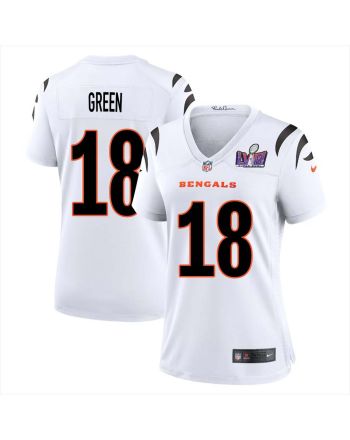 A. J. Green 18 Cincinnati Bengals Super Bowl LVIII Women Away Limited Jersey - White