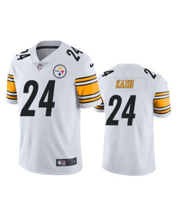 Men's JerseyDamontae Kazee 24 Pittsburgh Steelers White Vapor Limited Jersey