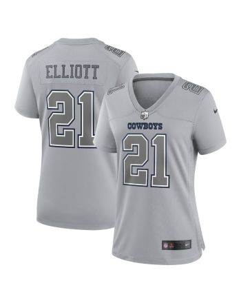 Ezekiel Elliott Dallas Cowboys Women's Atmosphere Fashion Game Jersey - Gray