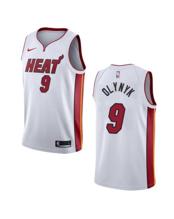 Men's Miami Heat 9 Kelly Olynyk Association Swingman Jersey - White