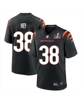 DJ Ivey 38 Cincinnati Bengals Super Bowl LVIII Men Home Limited Jersey - Black