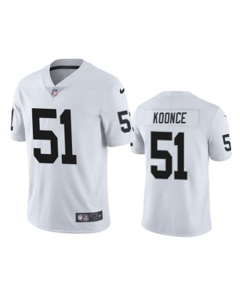 Las Vegas Raiders Malcolm Koonce 51 White Vapor Limited Jersey