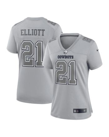 Ezekiel Elliott Dallas Cowboys Women's Atmosphere Fashion Game Jersey - Gray