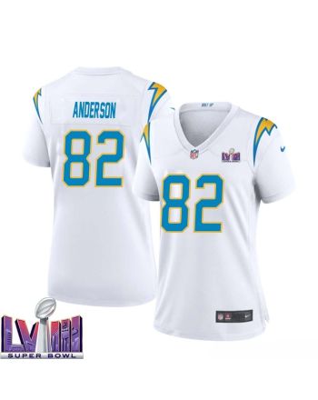 Stephen Anderson 82 Los Angeles Chargers Super Bowl LVIII Women Away Game Jersey - White