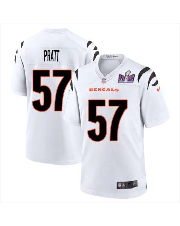 Germaine Pratt 57 Cincinnati Bengals Super Bowl LVIII Men Away Limited Jersey - White