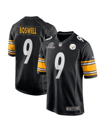 Chris Boswell 9 Pittsburgh Steelers 2023 Playoffs Patch Game Men Jersey - Black