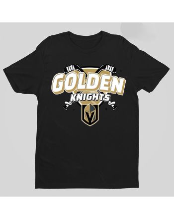 Vegas Golden Knights Ice Hockey Logo 2023 Champions T-Shirt - Black