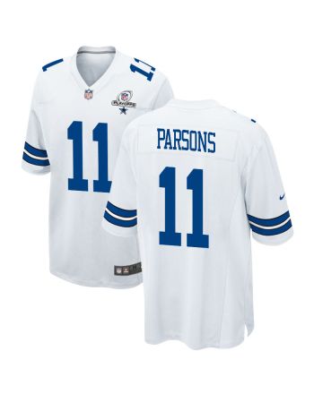 Micah Parsons 11 Dallas Cowboys 2023 Playoffs Patch Game Men Jersey - White