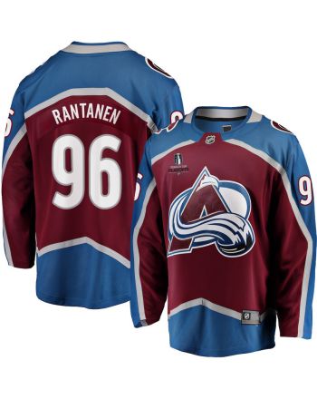 Mikko Rantanen 96 Colorado Avalanche Stanley Cup 2023 Playoffs Patch Home Breakaway Men Jersey - Burgundy