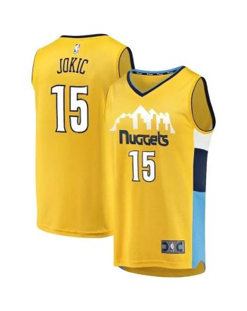 Nikola Jokic Denver Nuggets Fast Break Jersey - Statement Edition - Gold