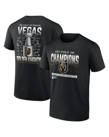 Vegas Golden Knights 2023 Stanley Cup Champions Signature Roster T-Shirt - Black