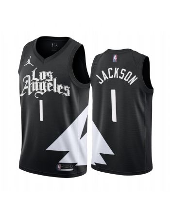 Los Angeles Clippers Reggie Jackson 1 2022-23 Statement Edition Black Jersey - Men Jersey