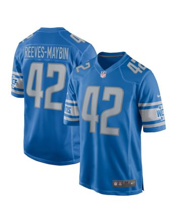 Jalen Reeves-Maybin 42 Detroit Lions Men's Game Jersey - Blue