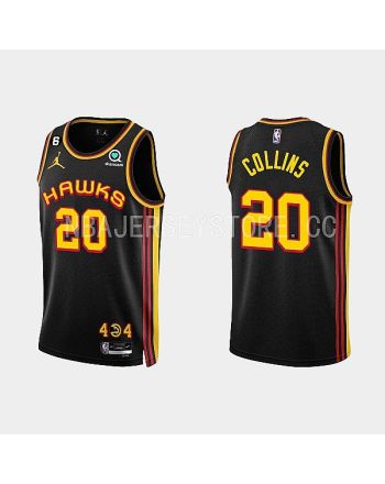 Atlanta Hawks John Collins 20 Black 2022-23 Statement Edition Men Jersey