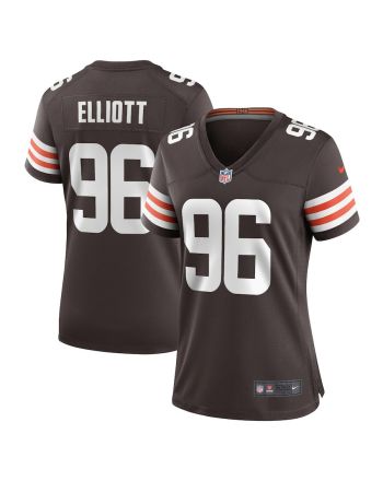 Jordan Elliott 96 Cleveland Browns Women's Game Player Jersey - Brown