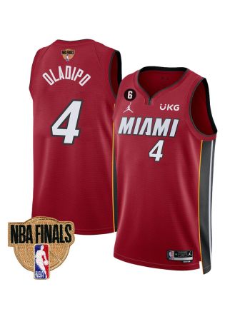 Victor Oladipo 4 Miami Heat Final Champions 2023 Swingman Jersey - Red