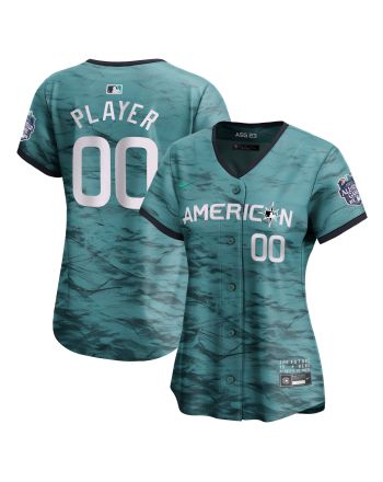 American League Women's 2023 MLB All-Star Custom 00 Game Limited Jersey - Teal