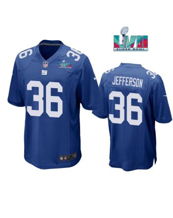 Tony Jefferson 36New York Giants Super Bowl LVII Super Bowl LVII Royal Men Game Jersey