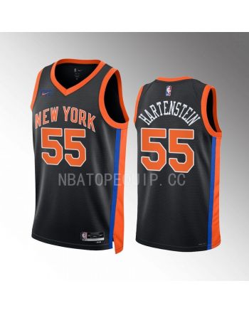 Isaiah Hartenstein 55 2022-23 New York Knicks Black City Edition Jersey Swingman