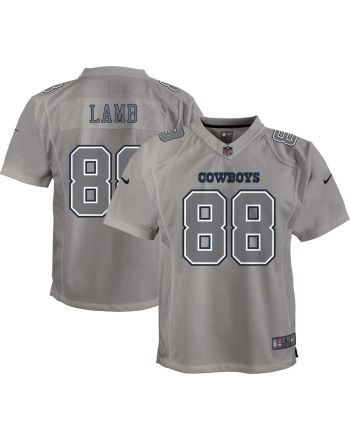 CeeDee Lamb 88 Dallas Cowboys Youth Atmosphere Game Jersey - Gray