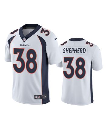 Denver Broncos Darrius Shepherd 38 White Vapor Limited Jersey